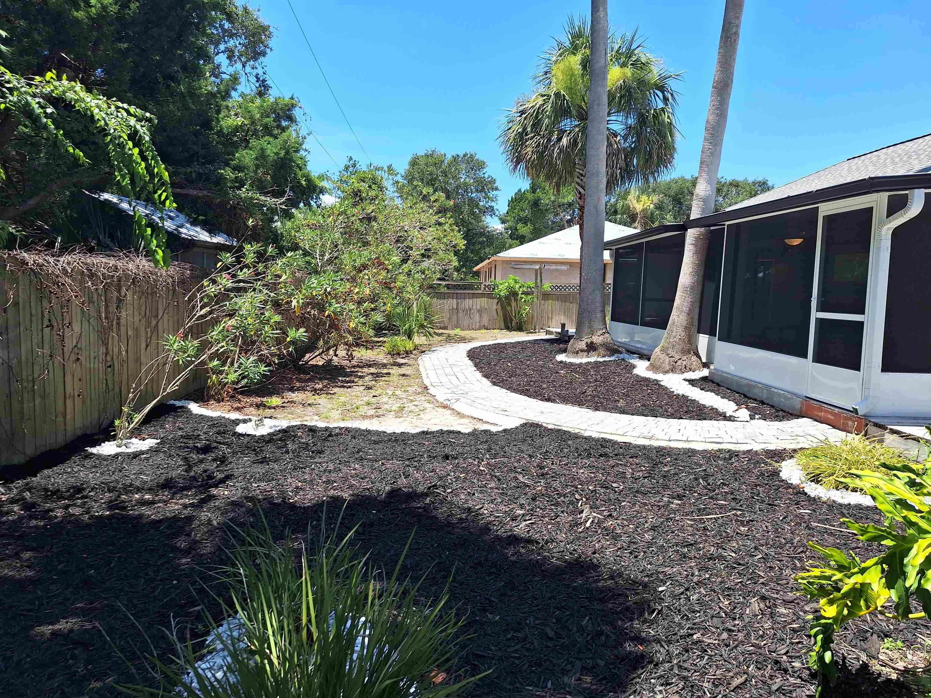 129 15th Street St. Augustine, FL 32080 - Photo 48 of 61 a view of a backyard with plants