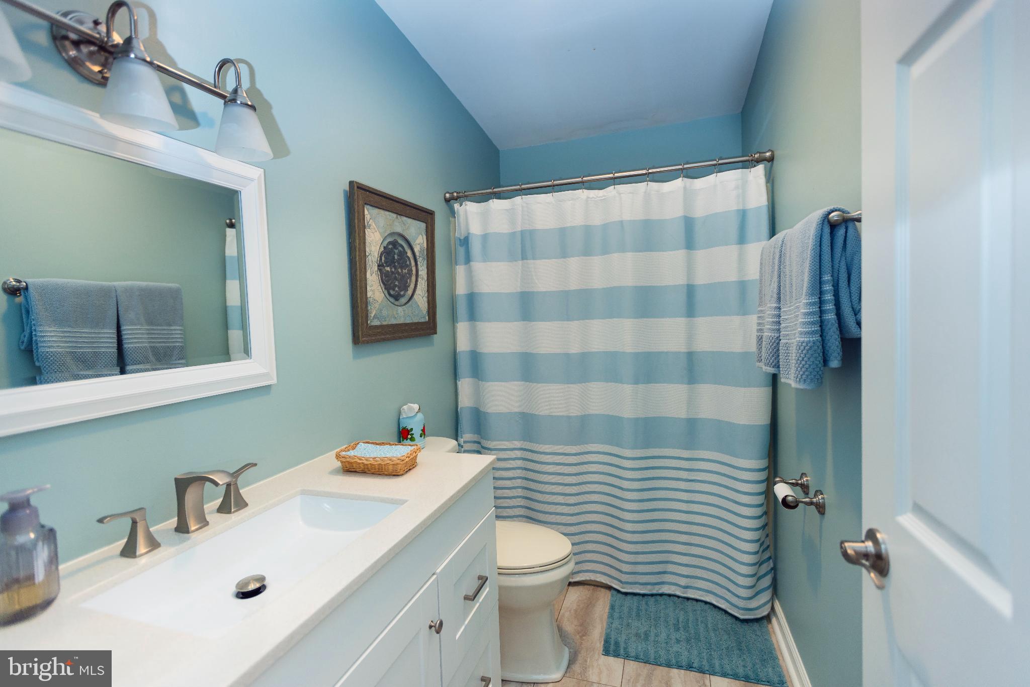 16 Cranberry Drive Cream Ridge, NJ 08514 - Photo 21 of 22 a bathroom with a sink a toilet and shower curtain
