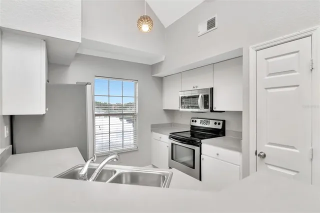 an empty room with closet