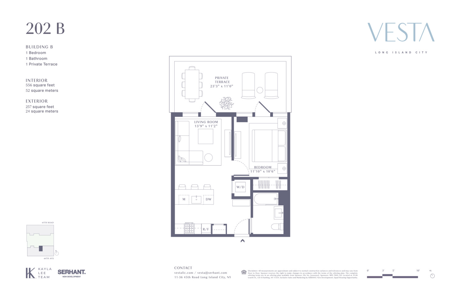11-36 45th Road, Unit 202B Queens, NY 11101 - Photo 12 of 12 a picture of a floor plan