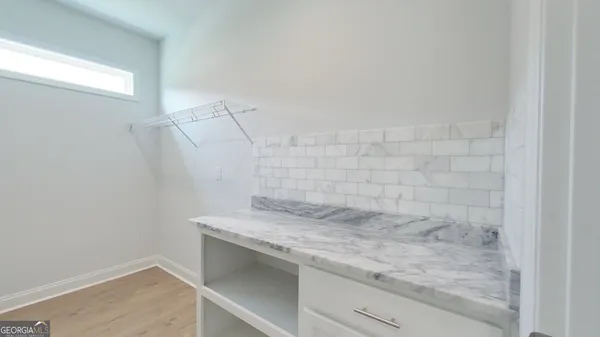 an empty room with a window