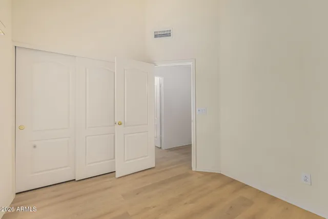 an empty room with a window