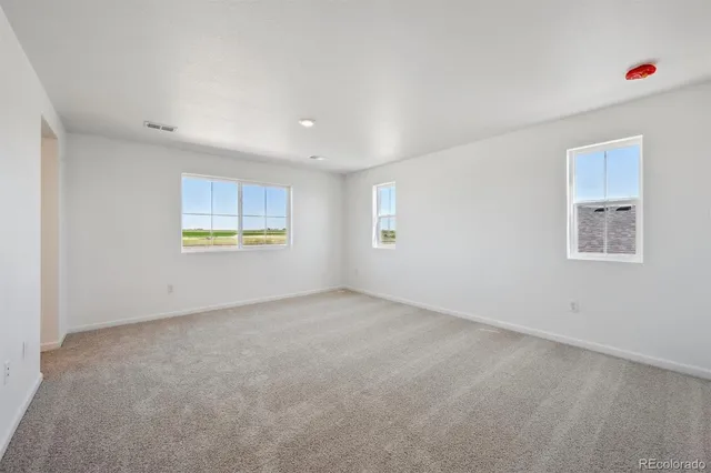 an empty room with a window