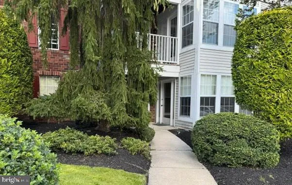 a view of a house with plants and trees