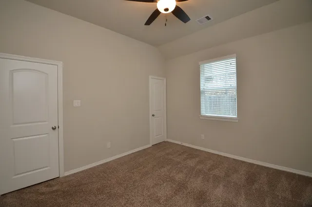 an empty room with a window