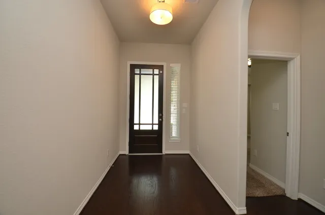 a view of hallway with window