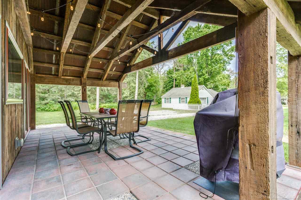 Rustic covered patio