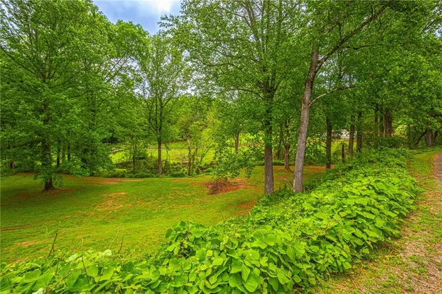 a view of a house with backyard
