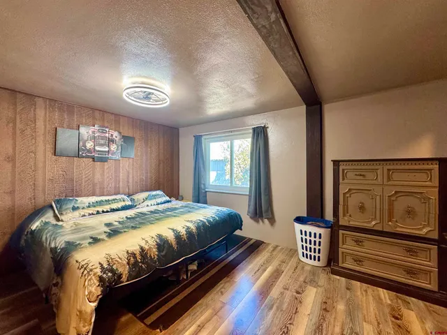 a view of a dry yard with sunset view