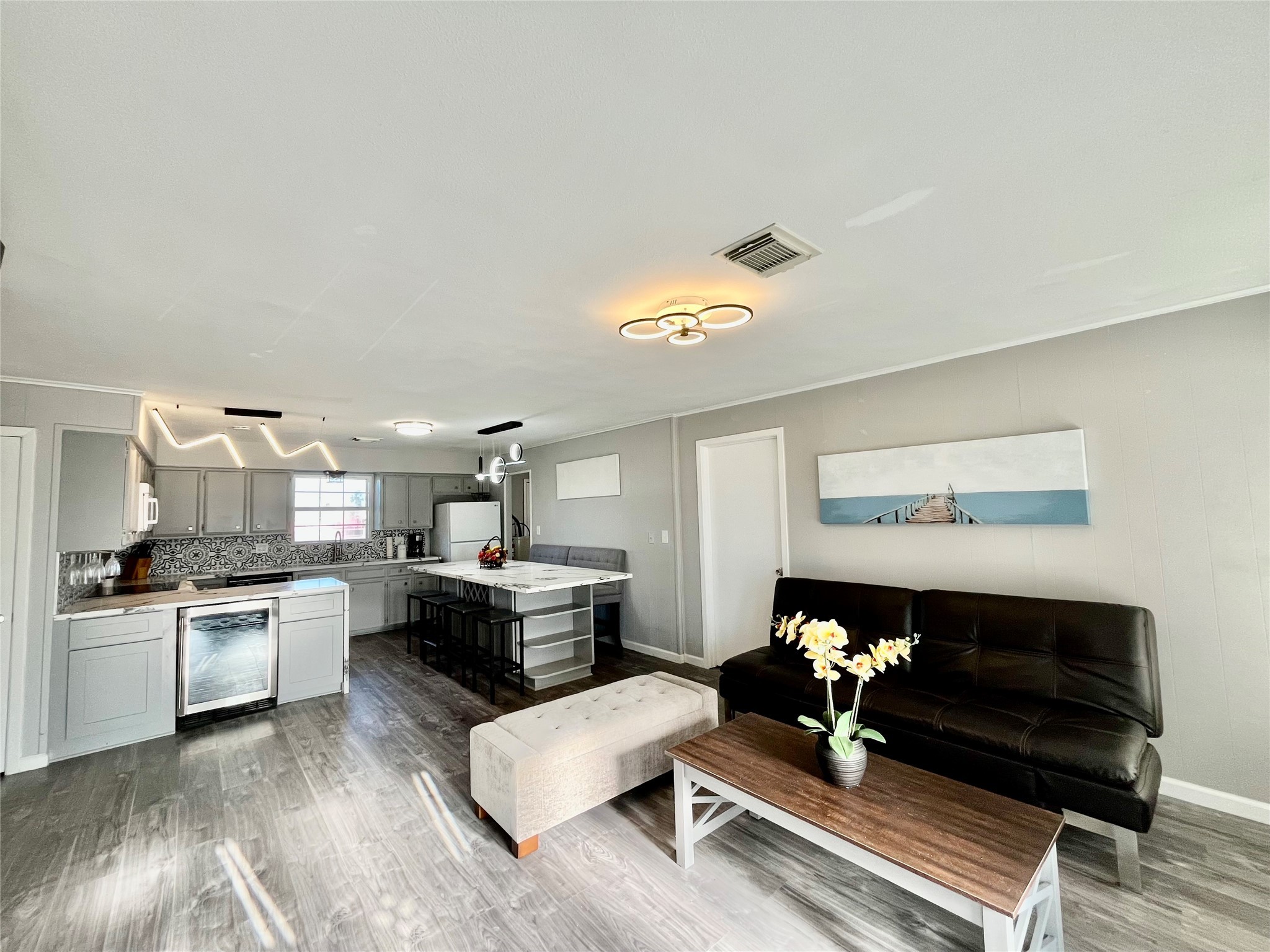 610 Seashell Drive Surfside Beach, TX 77541 - Photo 7 of 42 a living room with furniture and a fireplace