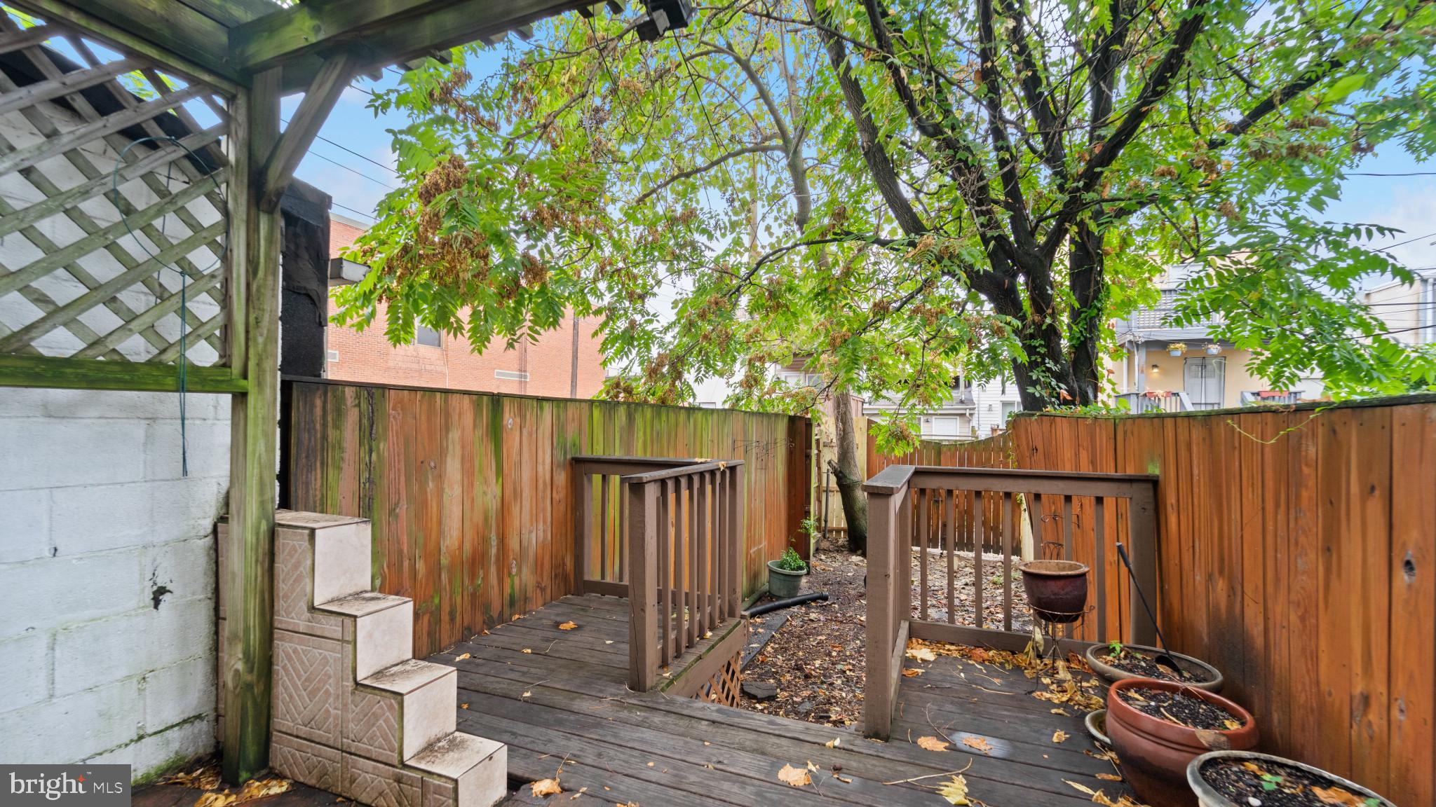 628 Scott Street Baltimore, MD 21230 - Photo 32 of 33 a view of a house with backyard and wooden fence