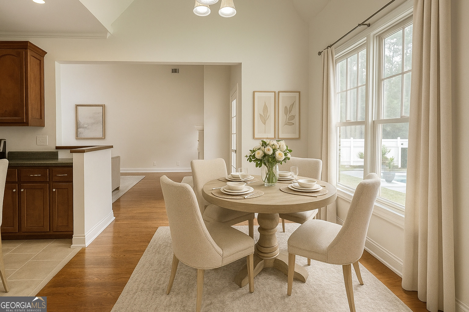 155 Rocky Way Williamson, GA 30292 - Photo 10 of 56 a view of a dining room with furniture and wooden floor