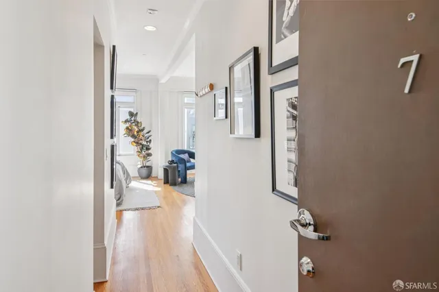 a view of a hallway with interior of the house