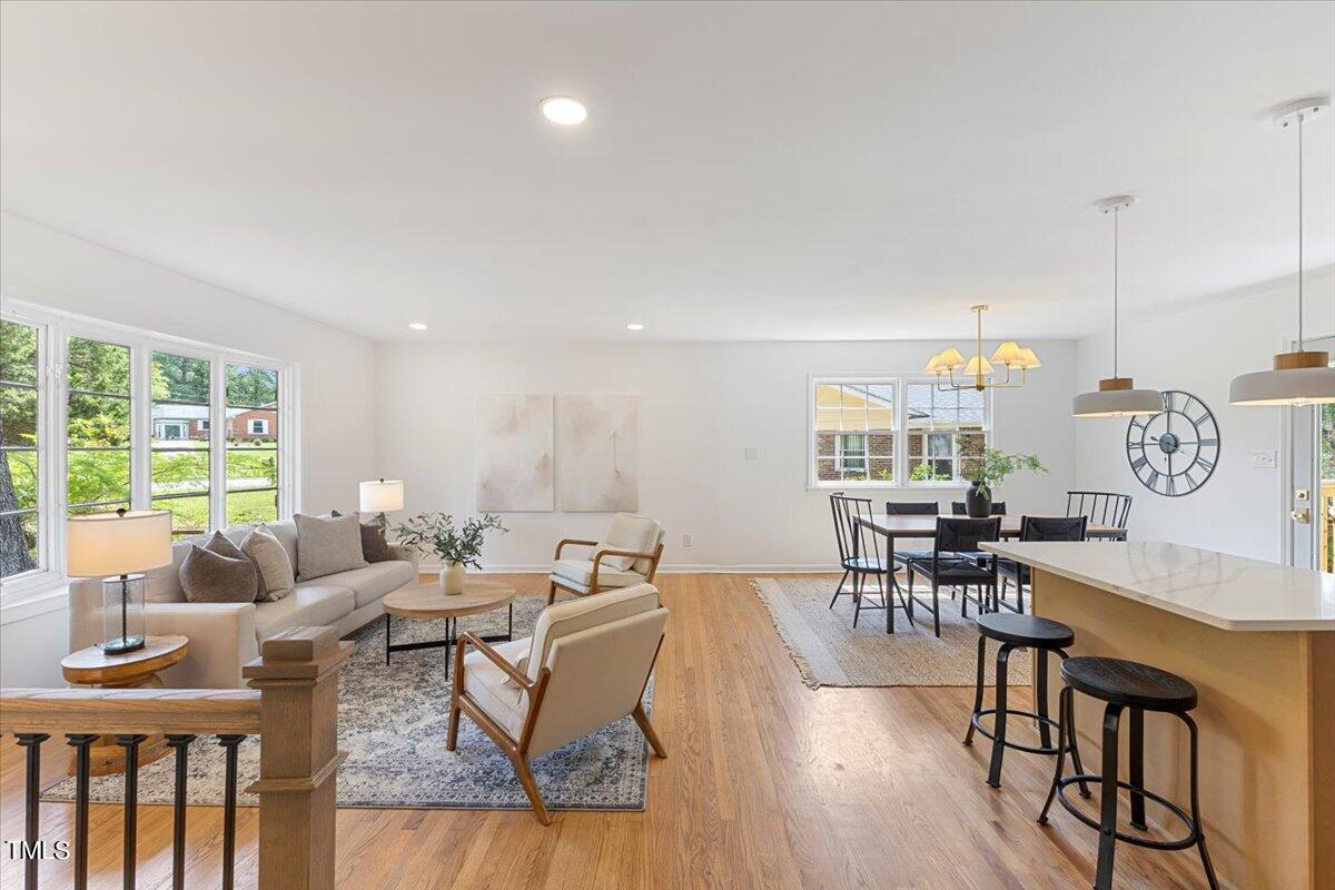 134 Radcliff Circle Durham, NC 27713 - Photo 5 of 37 a view of a dining room with furniture window and outside view