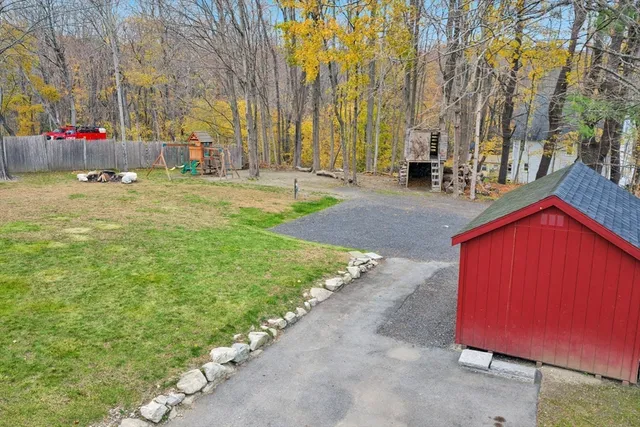 a view of outdoor space with garden