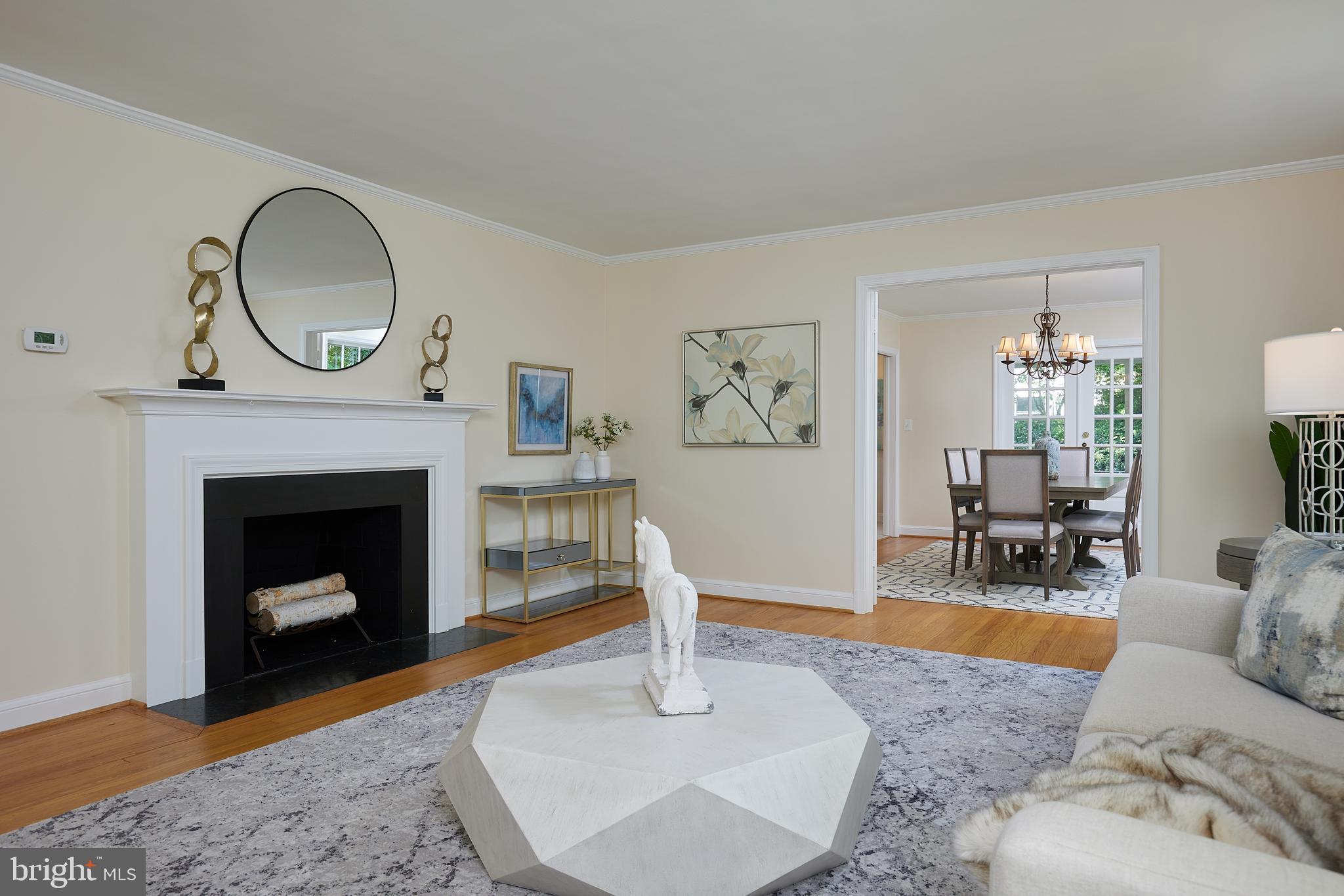 5518 Uppingham Street Chevy Chase, MD 20815 - Photo 4 of 50 Living Room with Fireplace