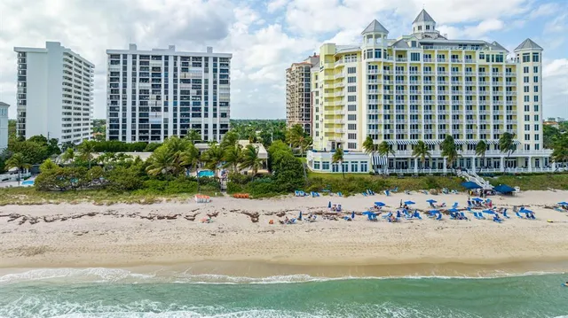 a view of a city with tall buildings