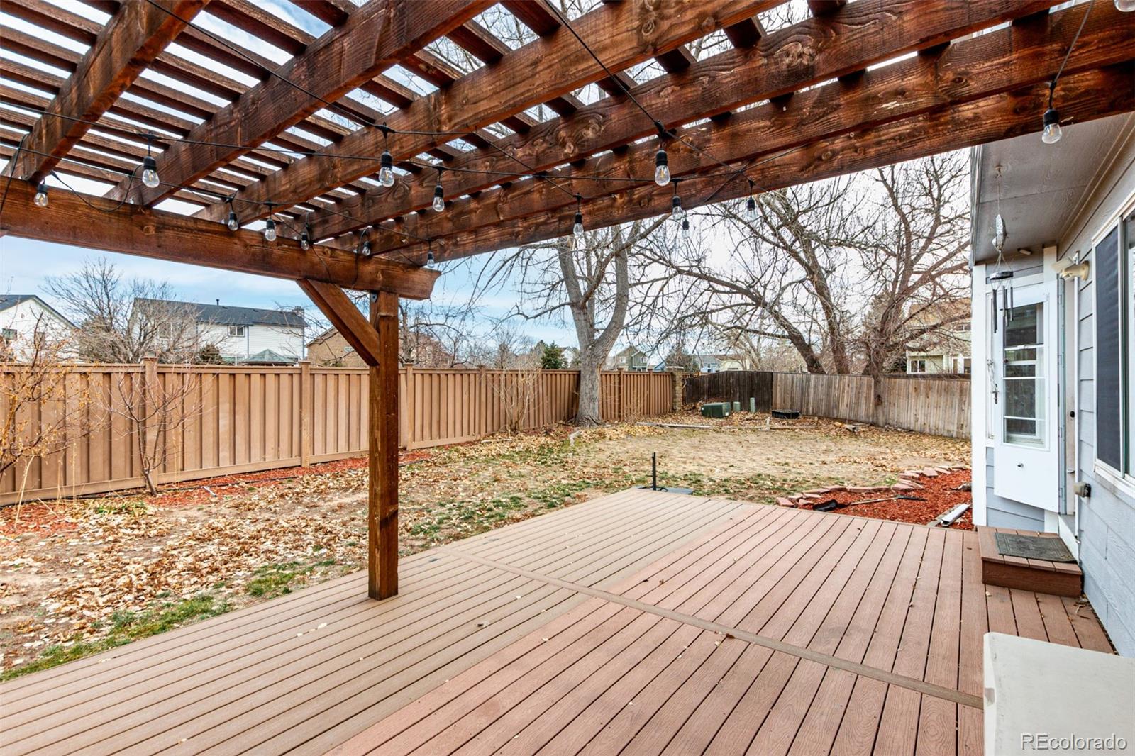 3623 West Rosewalk Circle Highlands Ranch, CO 80129 - Photo 42 of 44 a view of a backyard with wooden floor