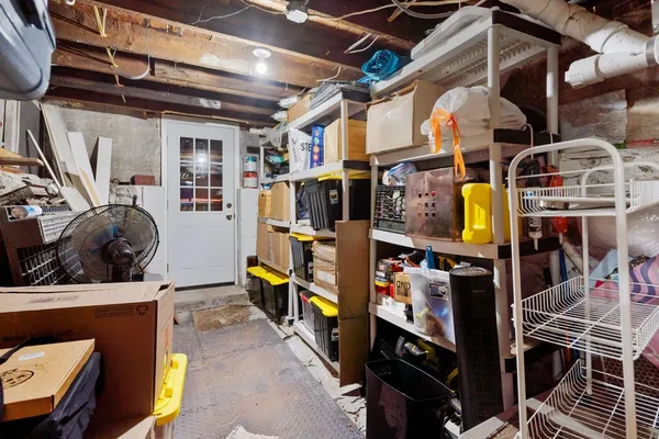 a view of storage and utility room