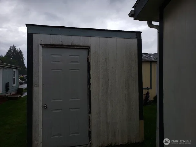 a close view of wooden door