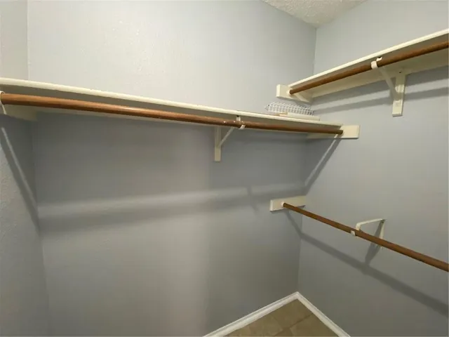 a close view of closet
