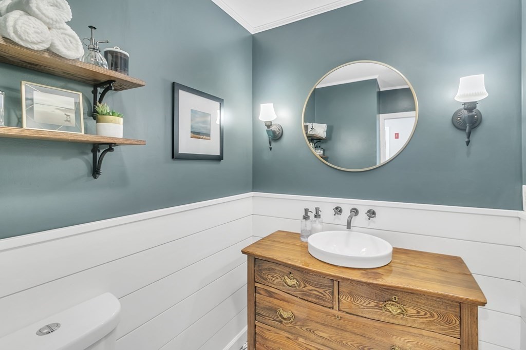 11 Pine Ridge Road Montgomery, MA 01085 - Photo 20 of 42 a bathroom with a sink and mirror