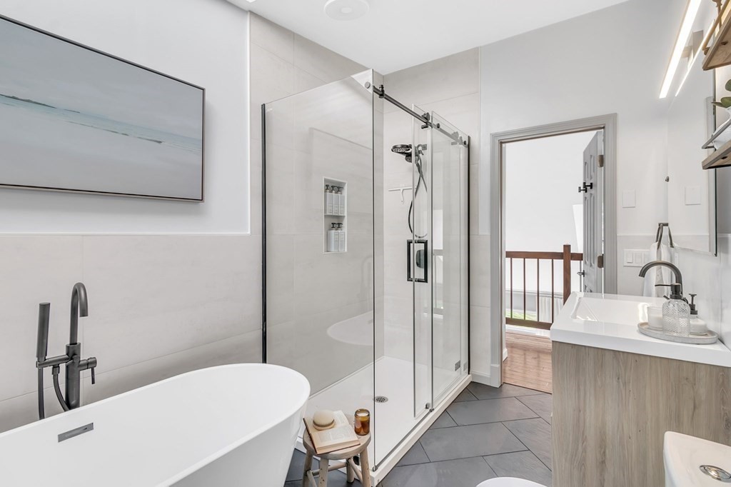 11 Pine Ridge Road Montgomery, MA 01085 - Photo 23 of 42 a bathroom with a sink toilet and shower