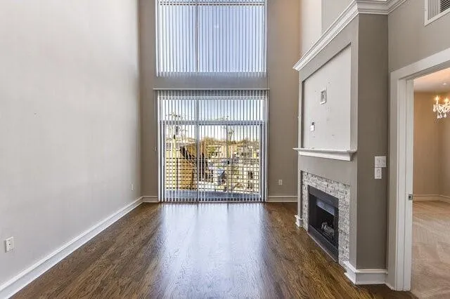 a view of a livingroom with a chandelier