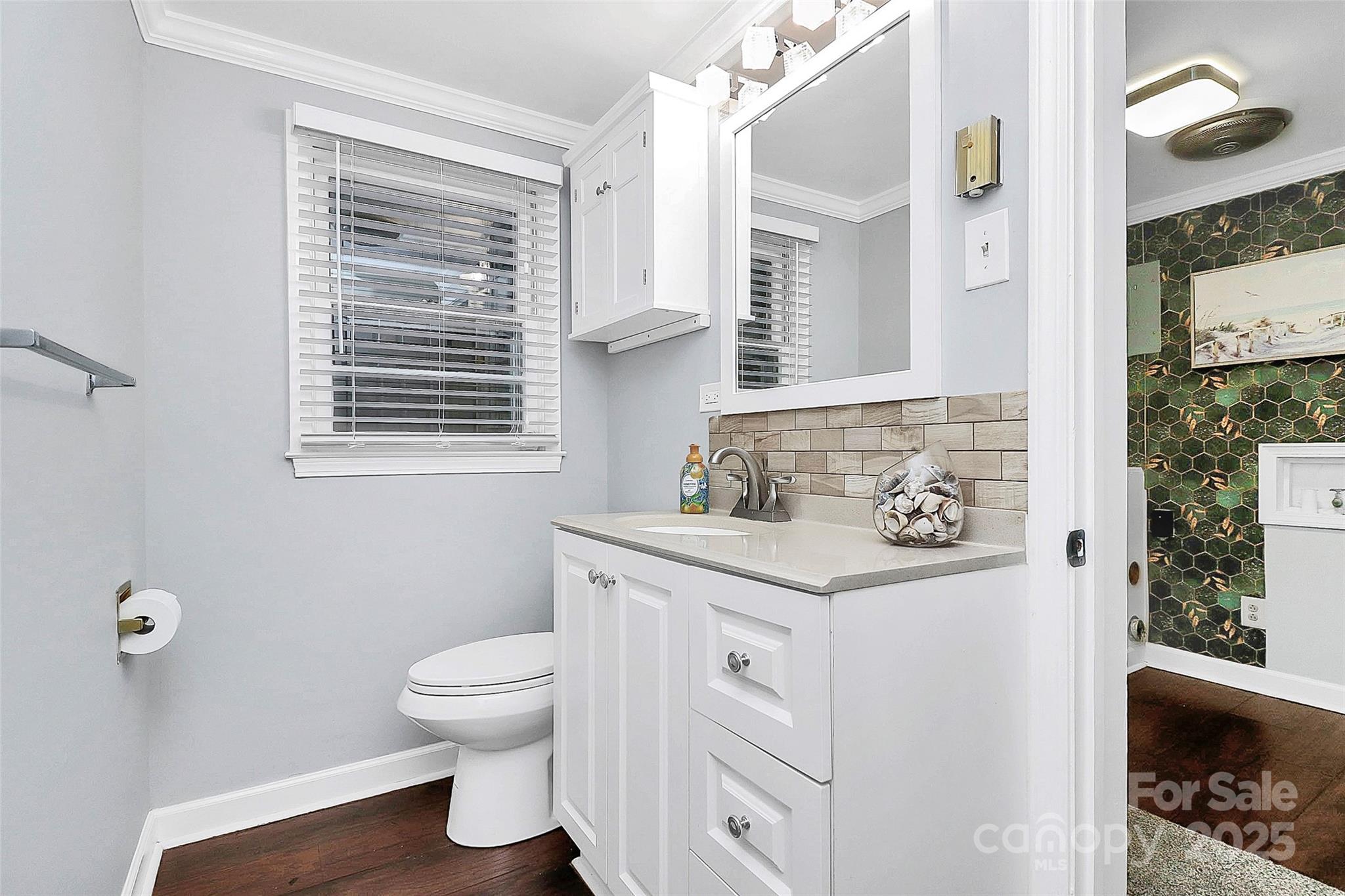 710 Plantation Road Lancaster, SC 29720 - Photo 27 of 29 a bathroom with a toilet a sink and mirror