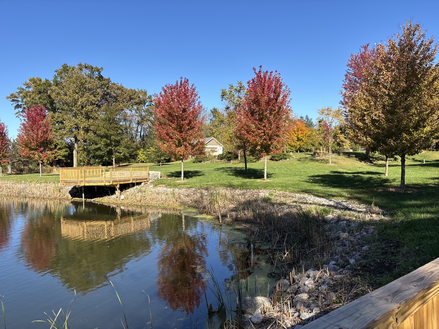 813 North Menge Road Marengo, IL 60152 - Photo 10 of 34 a view of a lake with a yard