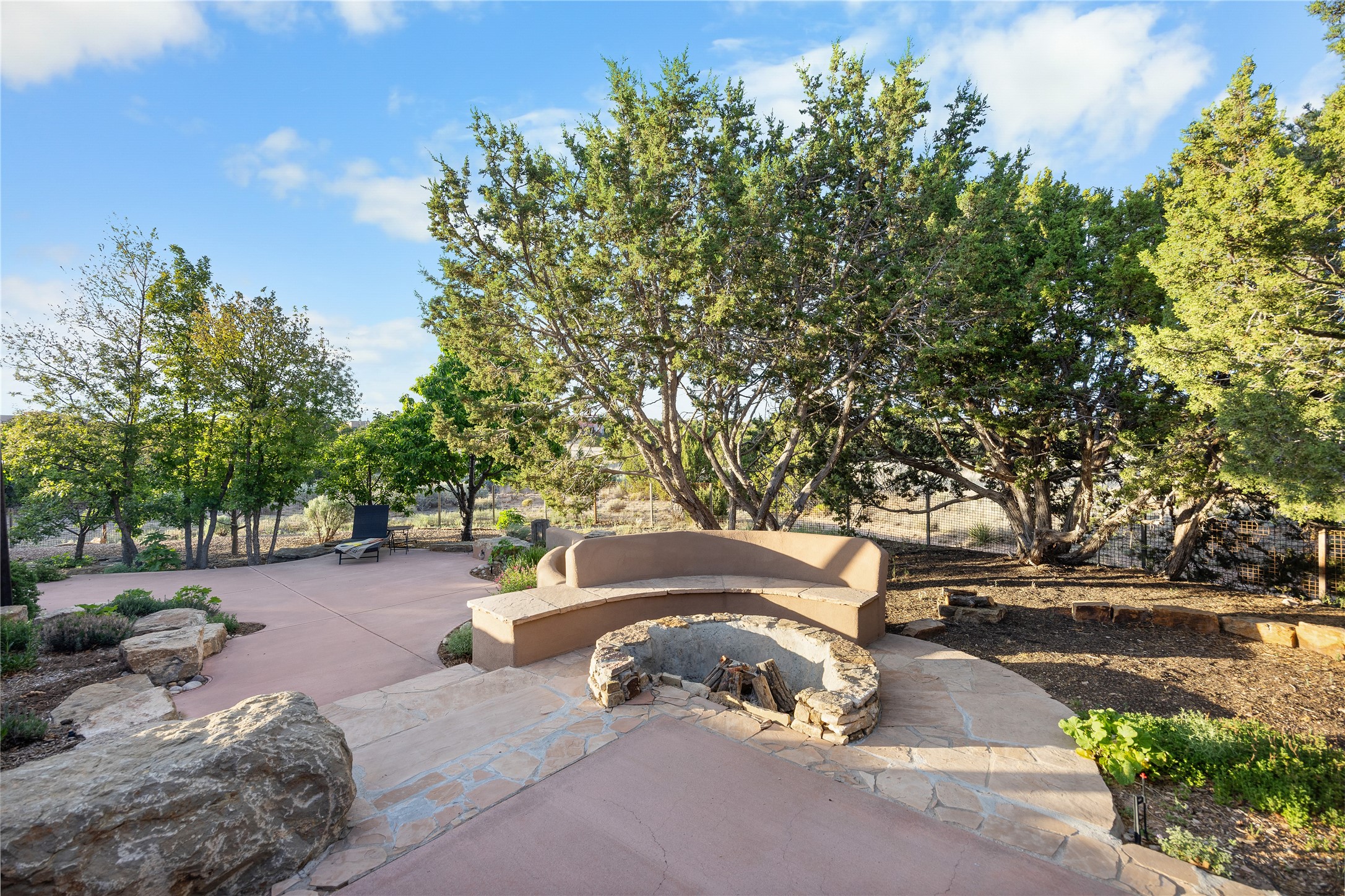 112 Coyote Ridge Trail Santa Fe, NM 87507 - Photo 53 of 54 Rear yard banco and fire pit