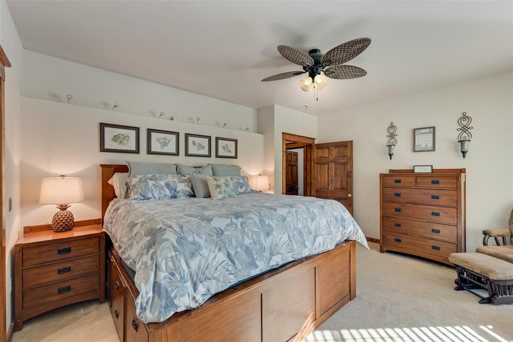 82 Trail Ridge Drive Melissa, TX 75454 - Photo 6 of 29 Bedroom featuring light colored carpet and ceiling fan