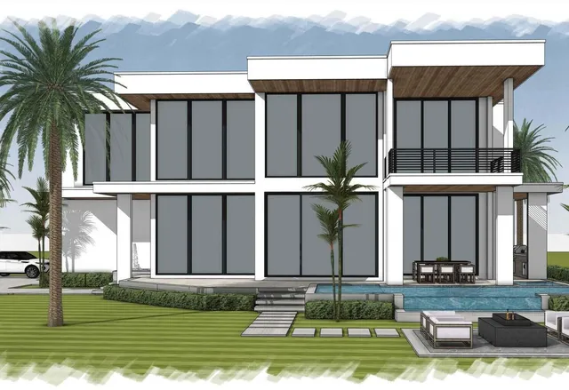 front view of house with a yard