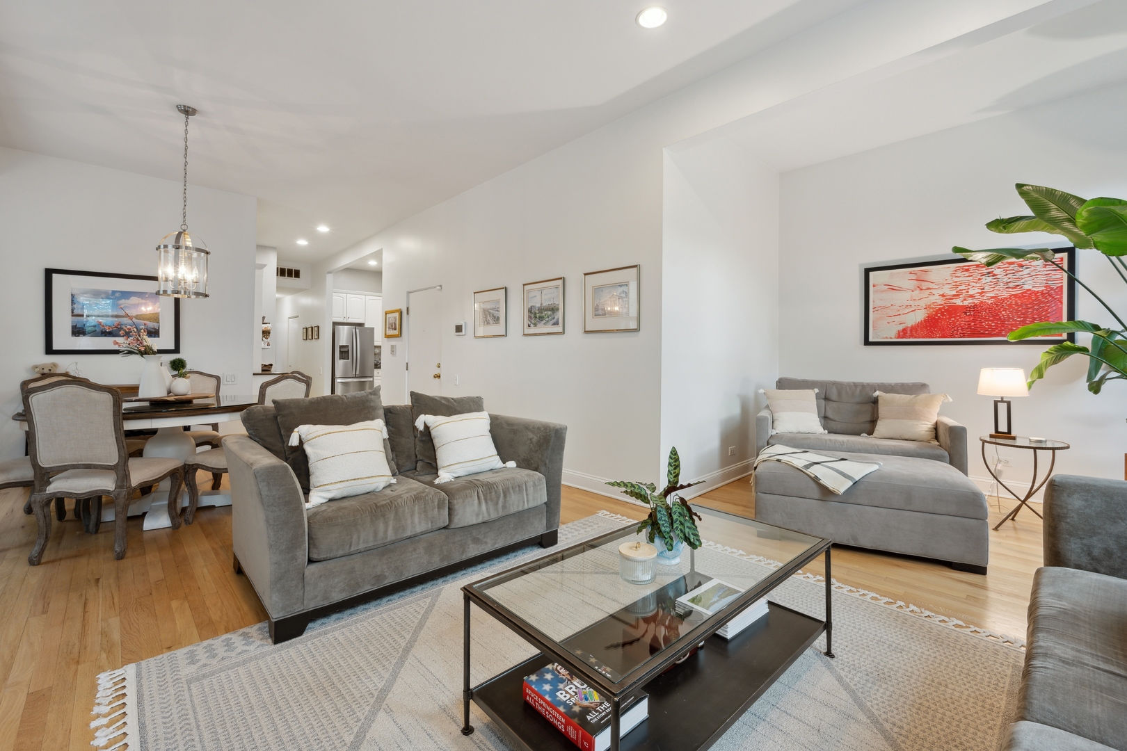 1667 North Bissell Street, Unit 2 Chicago, IL 60614 - Photo 3 of 14 a living room with furniture and wooden floor