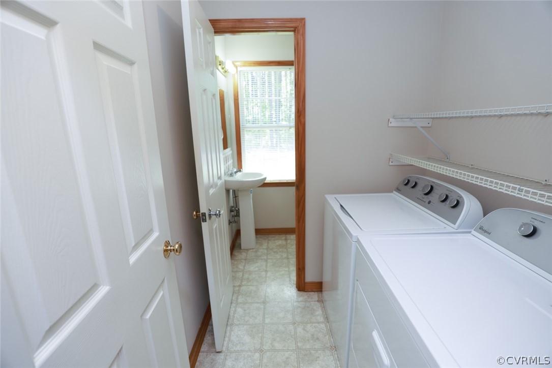 7100 Hair Road Disputanta, VA 23842 - Photo 25 of 40 a view of utility room with washer and dryer