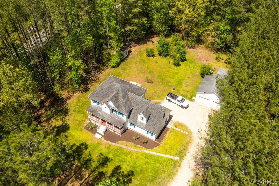 7100 Hair Road Disputanta, VA 23842 - Photo 27 of 40 an aerial view of a house with swimming pool