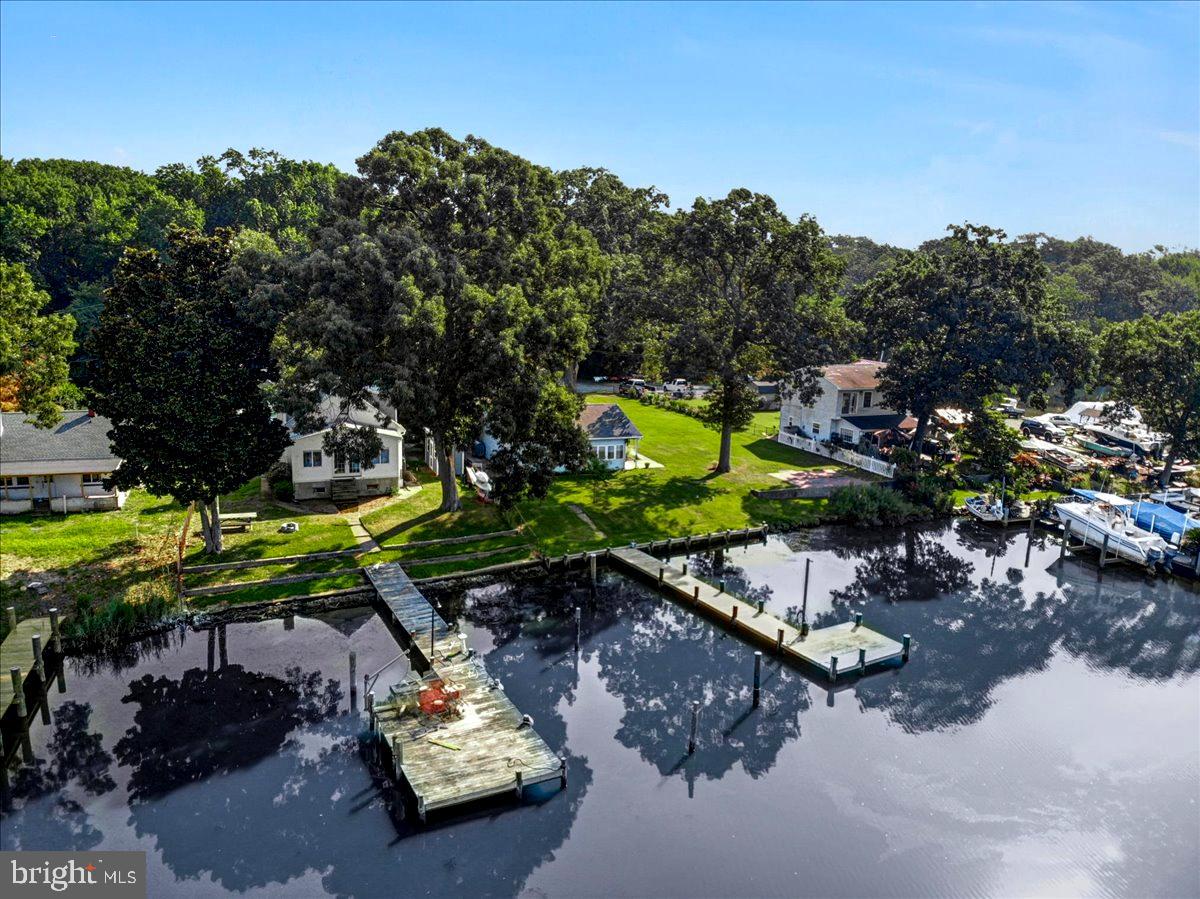 8260 Riverside Drive Pasadena, MD 21122 - Photo 7 of 26 Aerial View of Private Pier and Boat Slip