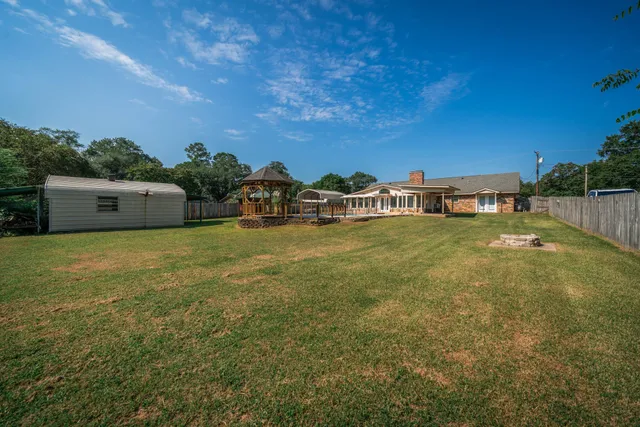 a view of a lake with houses