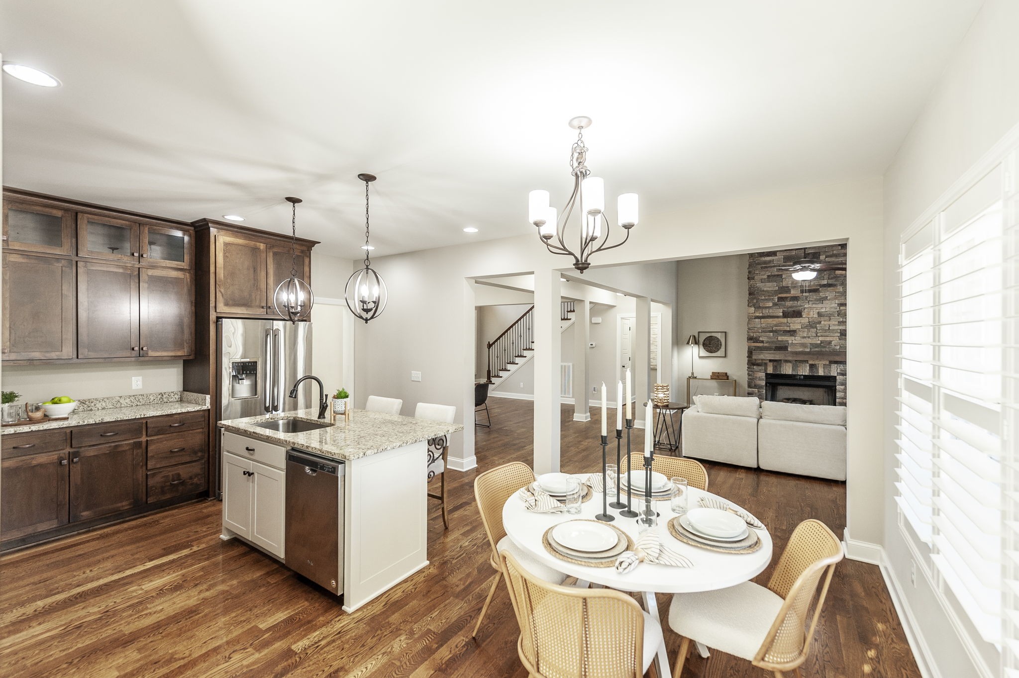 5563 Stacy Springs Road Springfield, TN 37172 - Photo 20 of 73 a large kitchen with a table and chairs