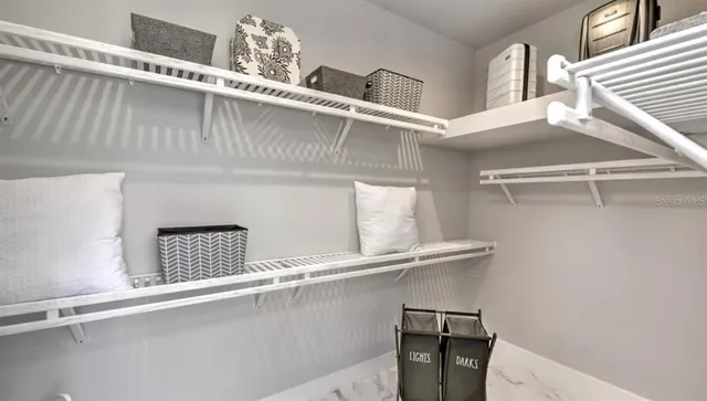 a close view of closet