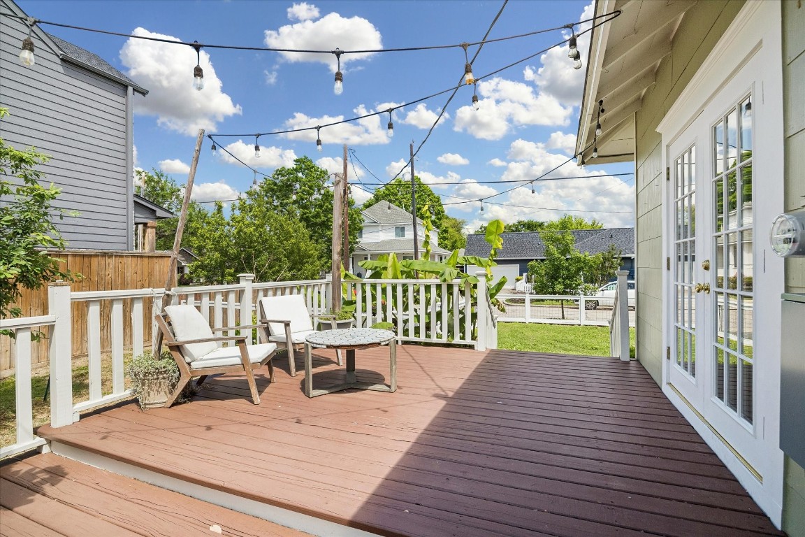 623 Pecore Street Houston, TX 77009 - Photo 15 of 19 a view of a balcony with wooden floor