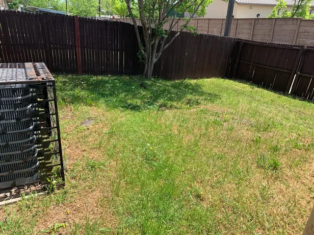 a backyard of a house