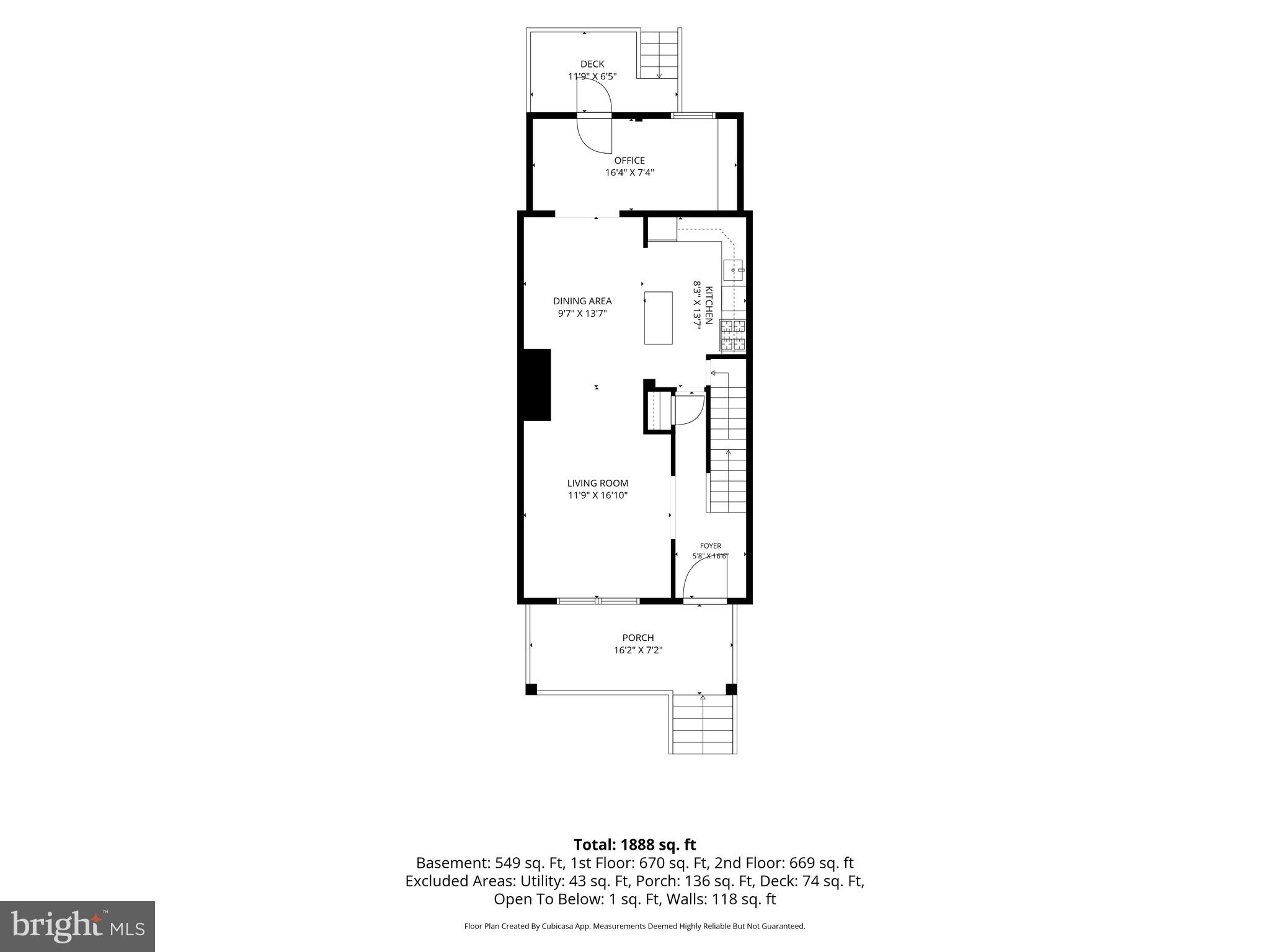 2429 3rd Street Northeast Washington, DC 20002 - Photo 41 of 45 Main Level Floorplan