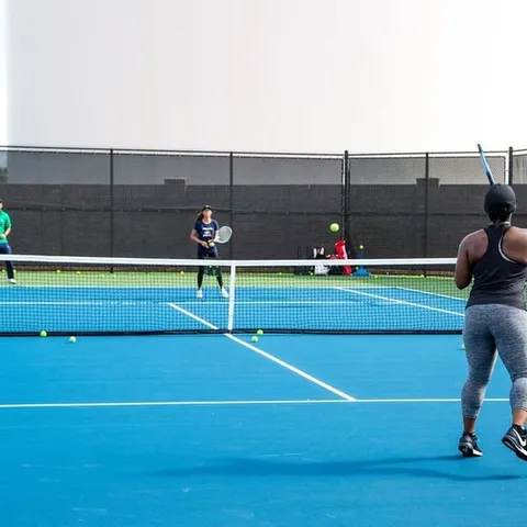 a view of tennis court