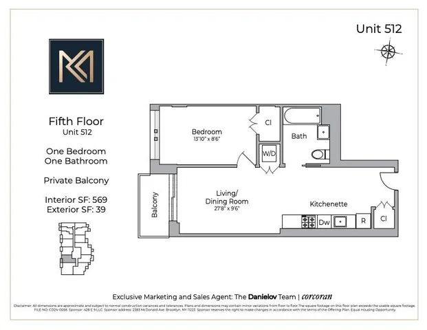$580,000 | 428 East 9th Street, Unit 512 | Kensington