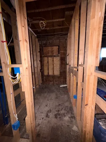 a view of storage and utility room