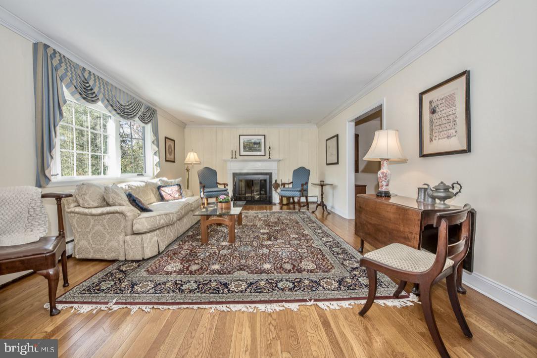 338 Greene Road Berwyn, PA 19312 - Photo 13 of 45 Living Room with fireplace