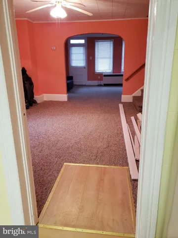 a view of livingroom with furniture and a window
