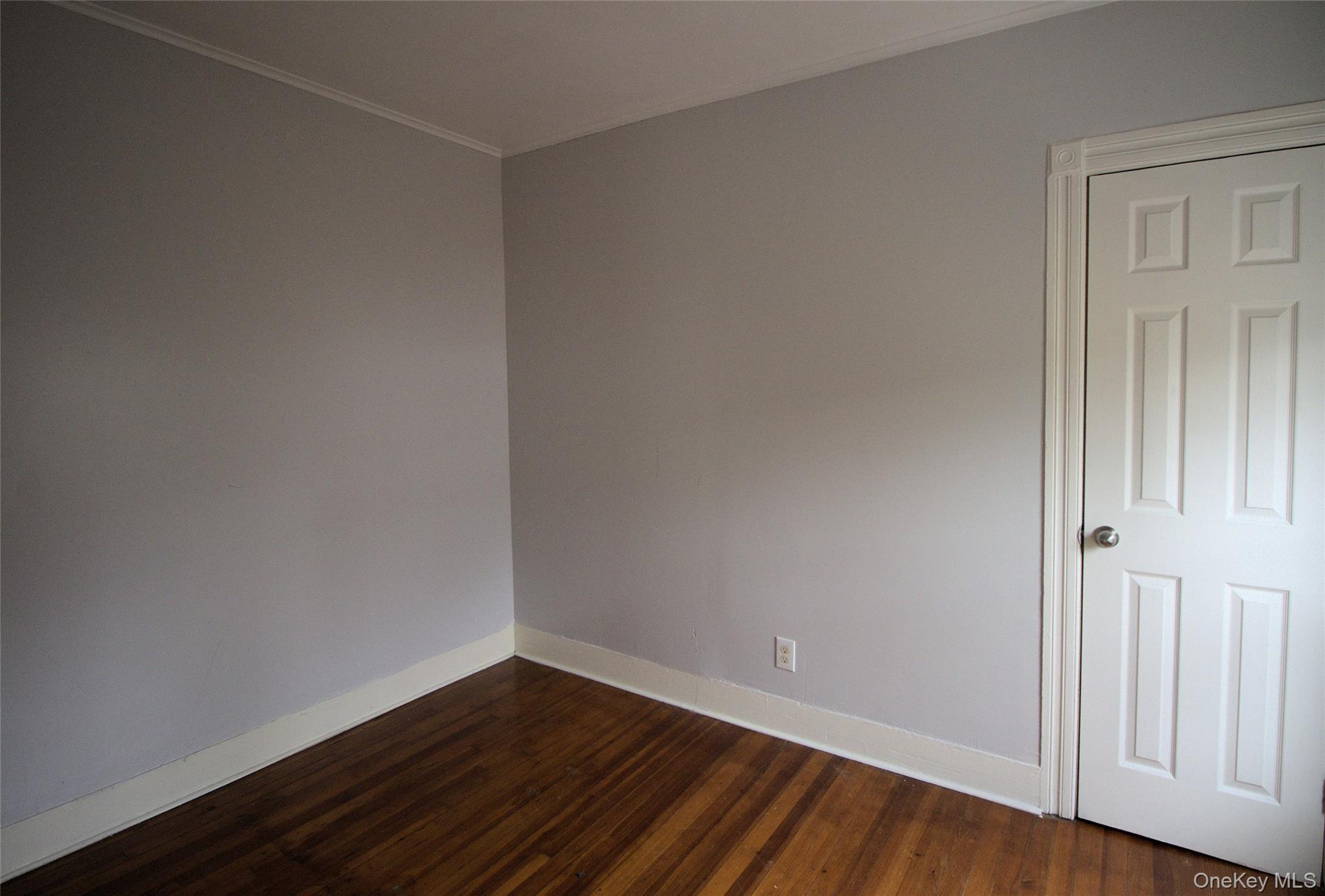 9 Spring Street Liberty, NY 12754 - Photo 12 of 29 Interior space with wood-finish flooring, light gray wall paint, and white trim molding