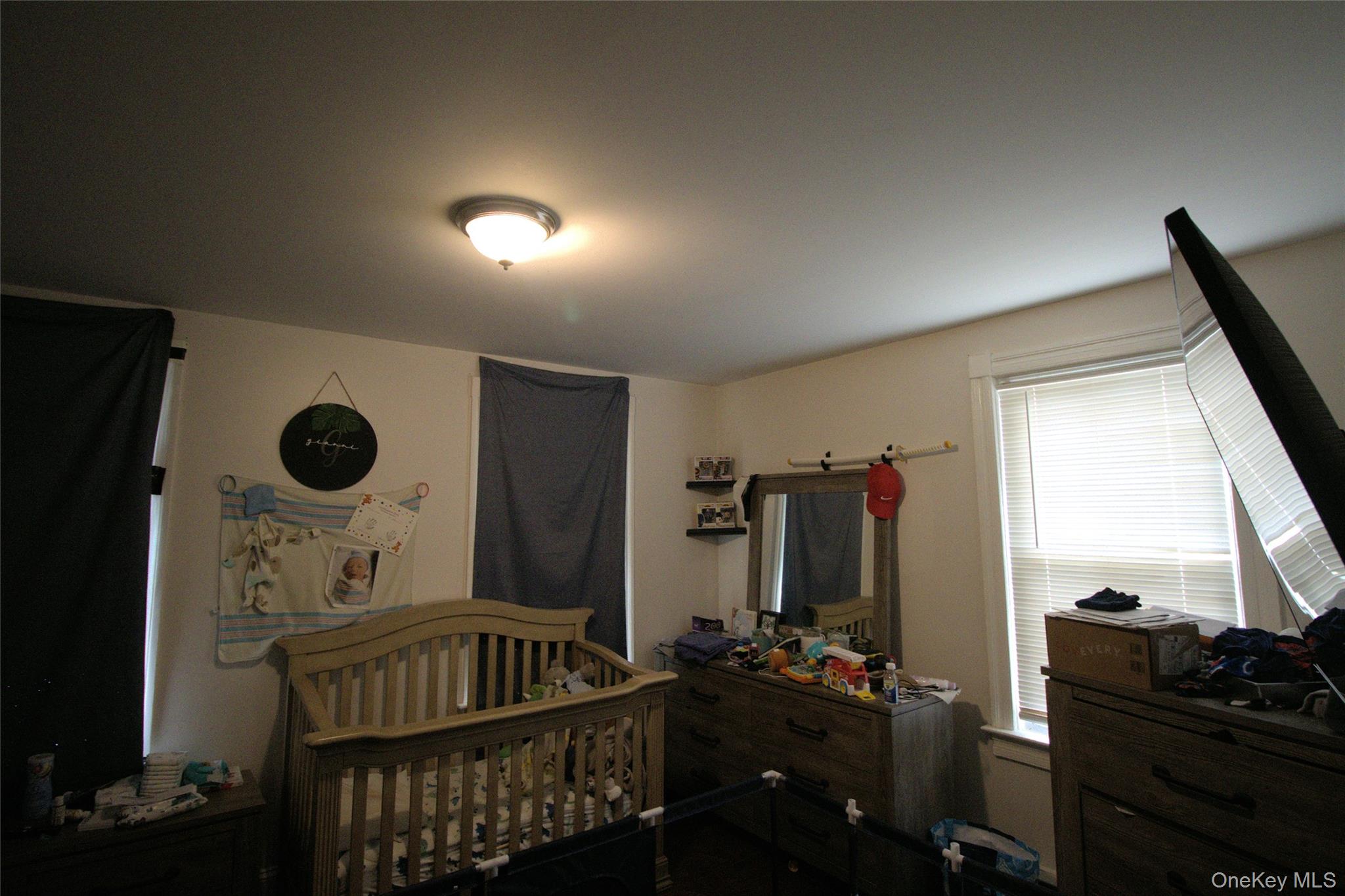 9 Spring Street Liberty, NY 12754 - Photo 4 of 29 Room featuring a flush mount ceiling light fixture, white walls, and a window with blinds